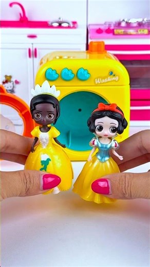 ASMR Unboxing Disney Princess & Washing Machine Toy | Satisfying with Subeo ASMR #shorts