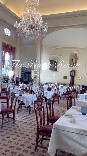 32K views · 1.3K reactions | The Georgian Pump Room has been the social heart of Bath for more than two centuries with celebrated literary patrons which include Jane Austen and Charles Dickens.With a breathtaking chandelier, you can also sample the famous Bath spa waters from the fountain. | Great British Tea Party | Facebook