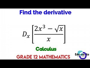 Solve the derivative - grade 12 calculus
