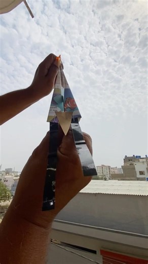 Buster Rocket Paper Airplane Fly And Approach To The Clouds