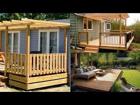 Mobile Home Deck Ideas | How to build a porch deck on a mobile home | diy deck for mobile home