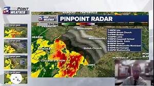 7:30pm PinPoint Radar Update: Heaviest rain is moving into Grimes & Madison County after leaving behind 1" to 3" of rain in Brazos County / Bryan-College Station. Here's where it is headed & when it comes to an end | KBTX Weather | Facebook