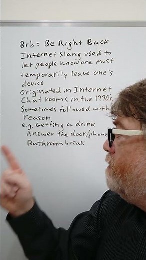 Do You Know What Brb Stands for? English Abbreviation - Tutor Nick P