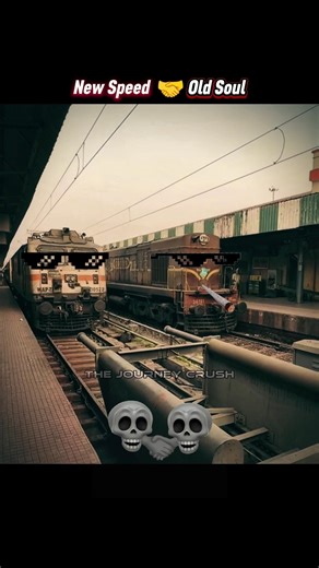 Two Generations, One Track😎🔥| WAP-7 × WDM Power Moment💀 #shorts #train #ytshorts #indianrailways