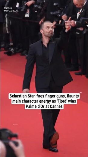 Sebastian Stan fires finger guns, flaunts main character energy as 'Fjord' wins Palme d'Or at Cannes