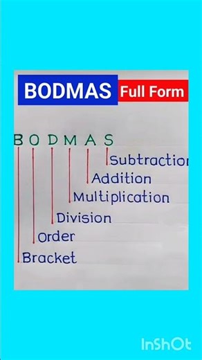 BODMAS Full Form Learning 🔥
