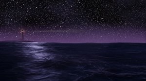 Lighthouse, Ocean, Night. Free Stock Video