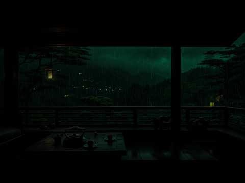 Soft Rain Sounds Along a Spring Canal 🌧 (No Ads) | Dark Bedroom Ambience for Deep Sleep