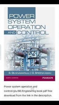 Power system operation and control/gtu/BE/Enginnering book pdf