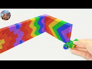 Amazing Rainbow Magnet House Build | Magic DIY Magnetic Balls Construction & Relaxing Fish Pool