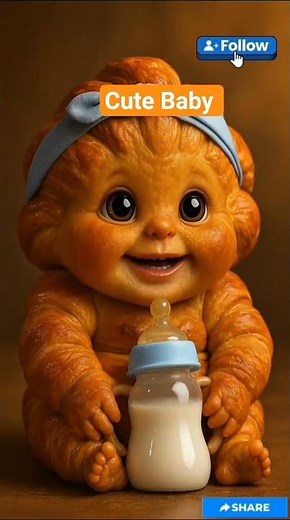 cute baby enjoy milk 🍼Cutebaby#fannyvideo#ai#shortvideo #shorts