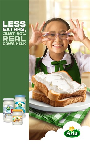 Breakfasts are REAL better with Arla Cheesy Spread 🧀 made with almost 90% REAL cow's milk packed with REAL nutrients! 💯 | Arla