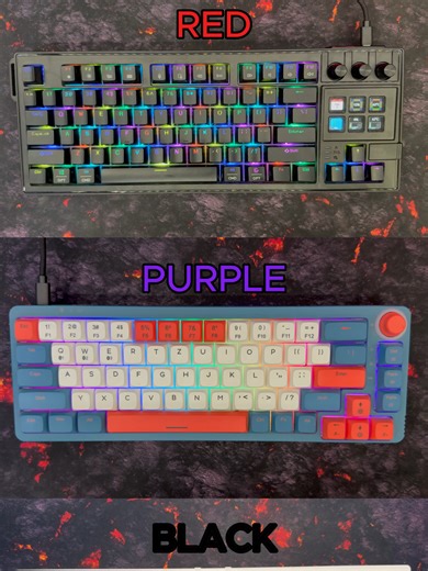Which Switch Sounds Better? Red vs Purple vs Black #mechanicalkeyboard #switches #asmr
