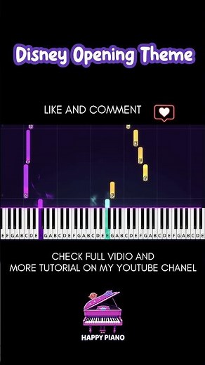 Disney Opening Theme Easy Piano #pianoeasy #pianotutorial #disney