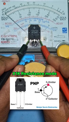 Normal Testing PNP Transistor using Analog tester, different from using Digital multitester. #fblifestyle #Reels #viral #FM #DIY #electroniccomponents #creative #componenteselectrónicos #electrician #repair #diyprojects #ideas #electronics #shorts #audio #LED #radio #Transistor #speaker #komponenelektronik #diyproject #diy #electricalengineering | Belajar Servis Elektronika