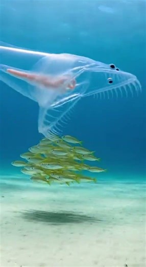 You Can See Its Prey Moving Inside 😱🐟#deepsea #scary #animals #wildlife #shorts #viral #fyp #nature