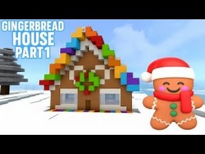 How to Build a Ginger Bread House in Minecraft! Full Exterior! Pt: 1!