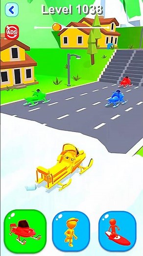 Shape-shifting Lv-1038 Funny Race Gameplay new hyper casual games #shapeshifting #gameplay #shorts