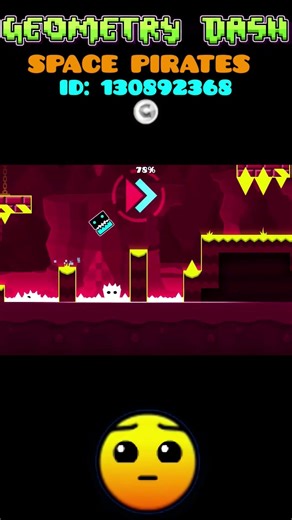 SPACE PIRATES🏴‍☠️ (HARD) ALL COINS #geometrydash #geometrydashindonesia #allcoins
