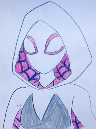 How to Draw SPIDER GWEN Step by Step
