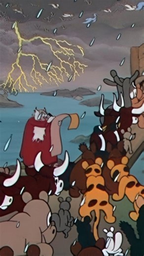 Cartoon Echoes on Instagram: "Father Noah’s Ark (1933) – A Silly Symphony short produced by Walt Disney and directed by Wilfred Jackson. This colorful retelling of the biblical tale shows Noah, his family, and a lively parade of animals building the ark. #cartoon #cartoonlover #nostalgia #classic #childhoodmemories #childhood #saturdaymorningcartoon"