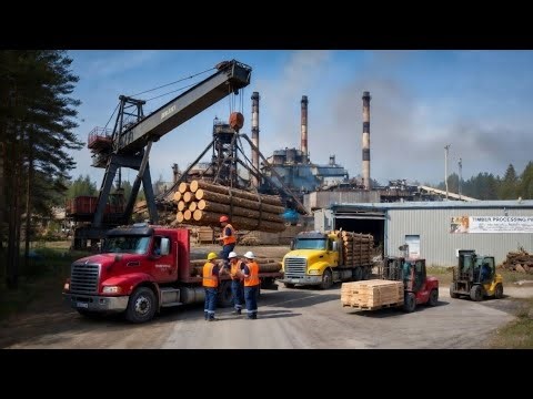 How timber are turn in table furniture inside factory