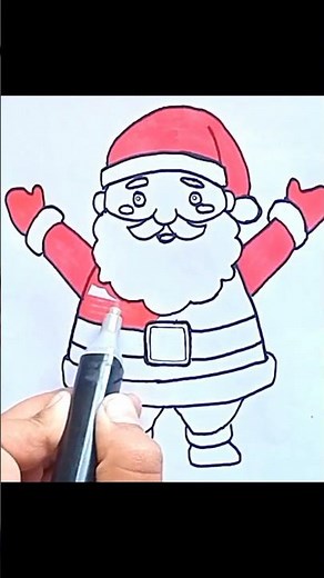 how to draw Santa Claus