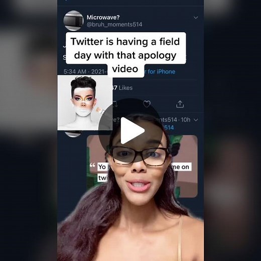 James Charles Apology Video Insights on Twitter