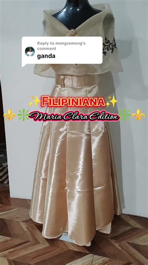 Stylish Filipiniana Wrap Around Top and Skirt