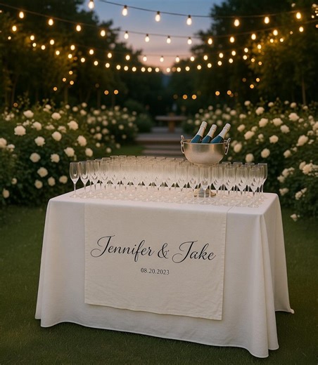 Personalized Wedding Table Decor – Custom Names, Wedding Date Runner, Personalized Bride & Groom Name Linen - Etsy