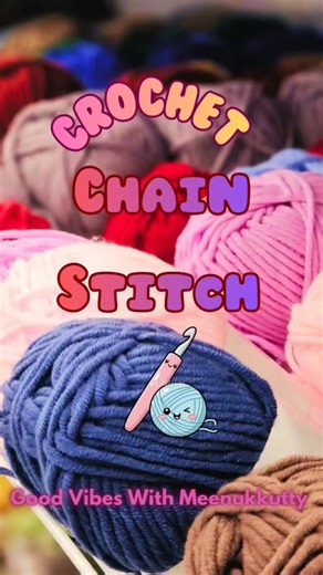 Crochet Chain Stitch ✨| #crochet #tutorial #crochettutorial #shorts #yarn #craft #crochetmalayalam