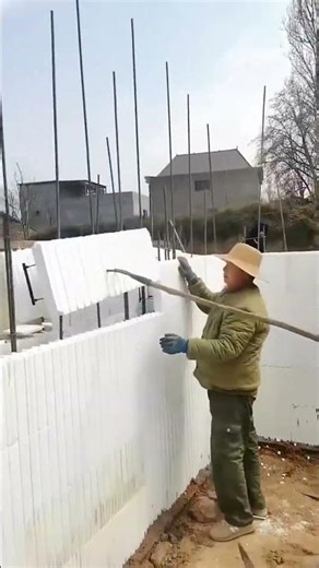 Installation process of house double layer insulation boards