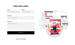 Formulario de contacto con ilustración - Plantilla HTML por Nicepage