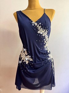 Lyrical Dance Costume, Custom Dance Costume, Custom Leotard, Dark Blue Lyrical Dance Costume, Lyrical Dance Costume for Competitions - Etsy