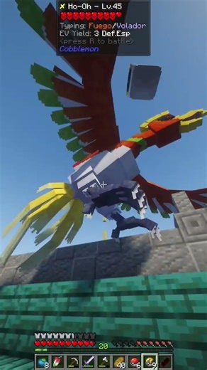 "It's an Ultra Ball!" Minecraft's most rebellious legendary Pokémon 🤡 #Cobblemon #Minecraft #HoOh...
