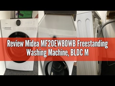 Review Midea MF20EW80WB Freestanding Washing Machine, BLDC Motor, Bright LED Display Lunar Dial, Ste