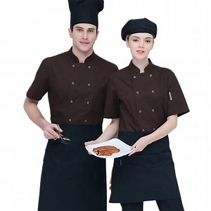 [Hot Item] Work Uniform Short Sleeved Coat Hotel Restaurant Chef Uniform Kitchen Chef