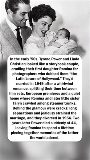 Tyrone Power & Linda Christian With Daughter Romina