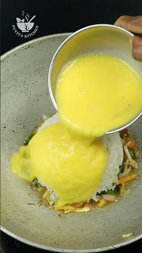 Viral Egg Omelette Rice 😍 Easy & Delicious Rice Recipe #Shorts