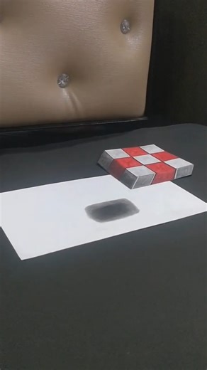 3D Trick Art on Paper, Floating chess by 3dartbyyogesh #shorts