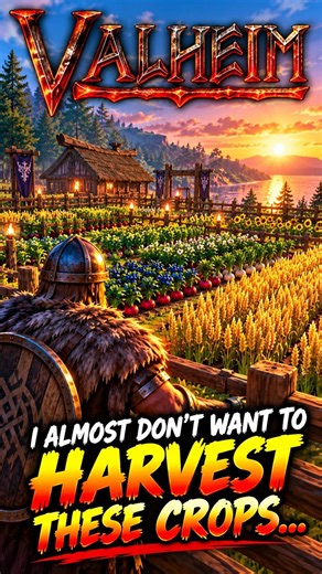 I Almost Don’t Want to Harvest These Crops… 🌱 #Valheim #Gaming #Shorts