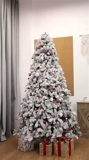 Four Flaire Christmas Tree Decoration Set – Artificial Snow PVC Holiday Tree