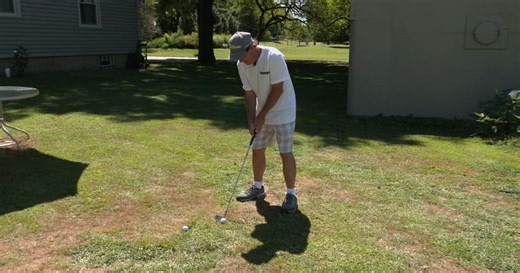 Prospect man making the most of his backyard golf course