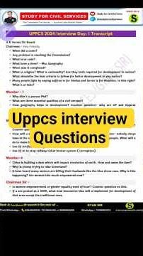 uppsc interview questions transcript by Gyan sir #uppcs #uppsc #upsc #ias #ips #pcs #gyansir #viral
