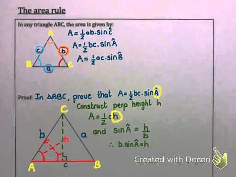 2D Trig - Area Rule