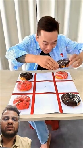 How to win Donut tic - tac - toe against your sibling?😂