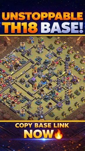 Unbeaten TH18 War Base 🔥 Anti 1⭐ Anti 2⭐ CWL Killer Base #coc