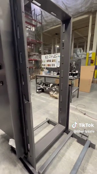 Liberty Safe Vault Door - the beast that's sleek and tough! 🇺🇸 Made in the U.S.A 🔥 2.5 Hours Door at 1200º F 🛡️ Level 8 Security 🔒 18 Locking Bars ⚖️ 1,245 lbs. #vault #saferoom #safe