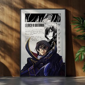 Code Geass Anime Poster | Anime Poster | Lelouch Vi Britannia Anime Manga Poster | Japanese Wall Decor | Anime Wall Print | Christmas Gift - Etsy
