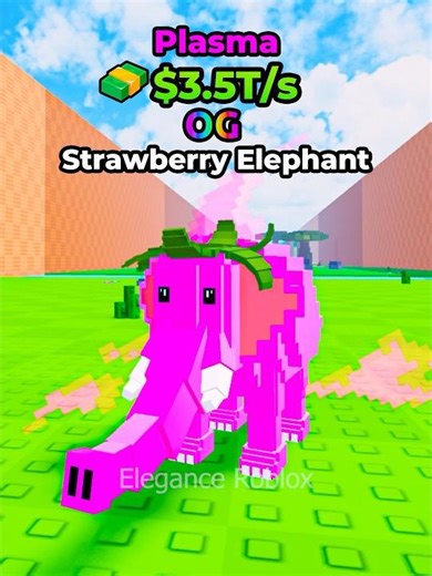 OG Strawberry Elephant 🐘🩷 #roblox #kickaluckyblock